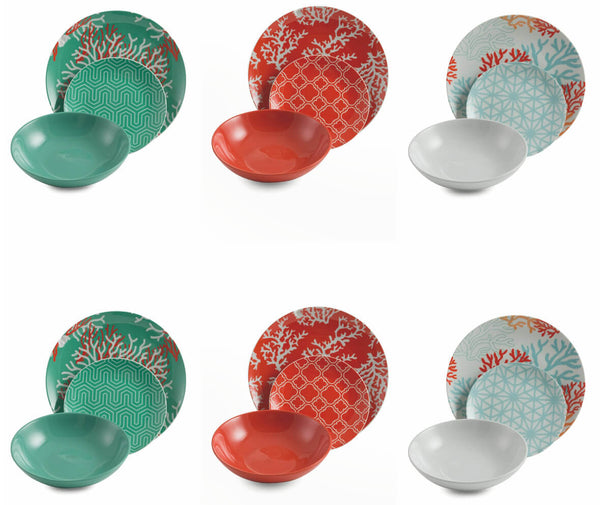 Servizio Piatti 18 Pezzi in Porcellana e Gres Villa d'Este Reef prezzo