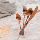 Servizio Set di Posate 24 Pezzi in Acciaio Inox VdE Tivoli 1996 Drop Rame Satinato