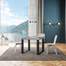 Tavolo Allungabile 90-246x90x77 cm Tecno Cashmere Telaio Antracite 