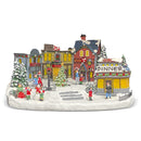 Villaggio Natalizio Città di Natale 41x30x22 cm con Luci Suoni e Movimento