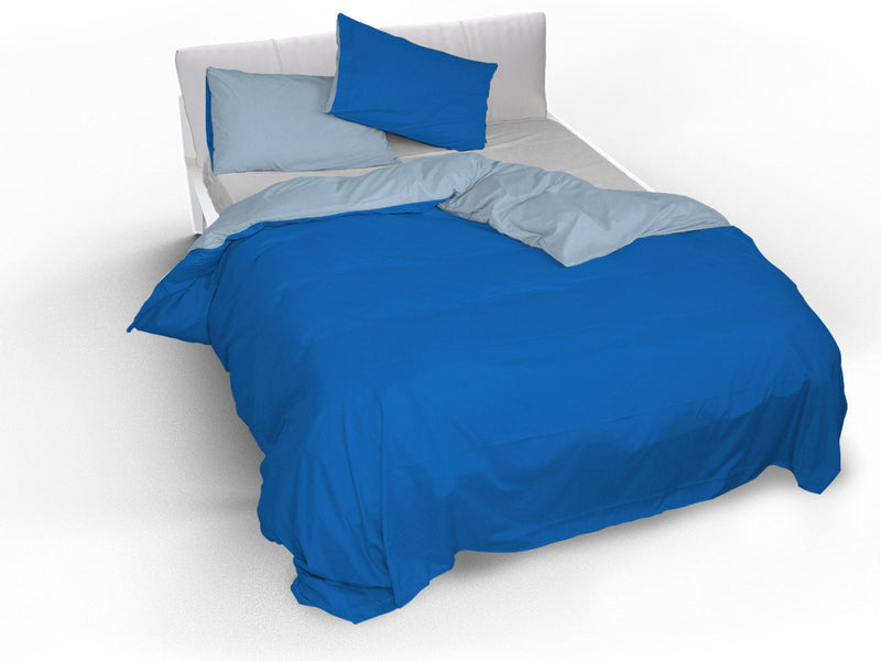 Copripiumino con Sacco e Federe Doubleface Royal\/Azzurro