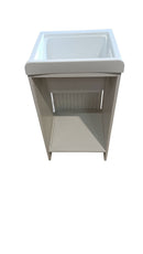 Mobile Lavatoio in PVC 50x50x85 cm con Serranda Forlani Esterni Roc Bianco Seconda Scelta