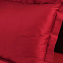 Copripiumino Matrimoniale con Sacco e Federe Tinta Unita Garrini Clarice Bordeaux