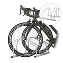 Rastrelliera Portabici per 2 Biciclette Posizione Regolabile in Acciaio 50x34x27,5 cm 