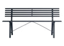 Panca da Giardino in Ferro 3 Posti 150x56x76cm Vorghini Gallipoli Antracite