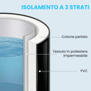 Vasca di Ghiaccio Ø78x71 cm Capienza da 280L per Sportivi con Copertura e Pompa Isolamento a 3 Strati Nero      