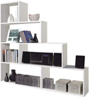 Libreria 145x29x145 cm 9 Ripiani in Melamina Bianco