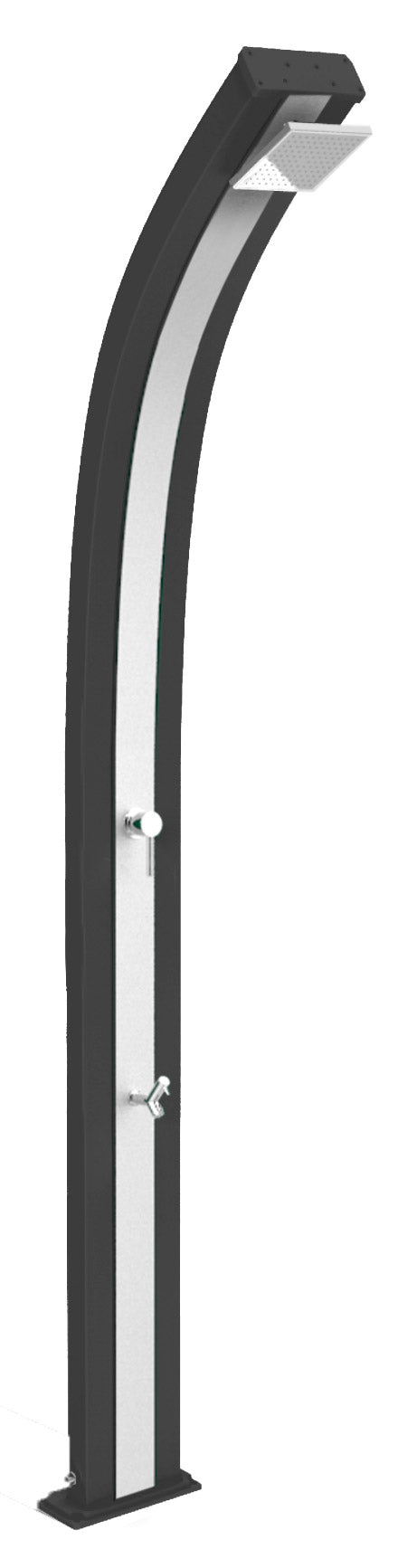 acquista Doccia da Esterno Giardino Miscelatore e Lavapiedi Arkema Spring Fascia Inox Grigio Antracite