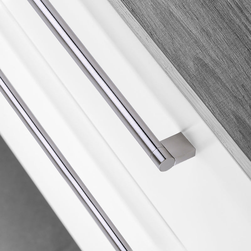 Maniglie per Mobile 16 mm Interasse 192 mm Acciaio Nichel Satinato 20 Pezzi Emuca