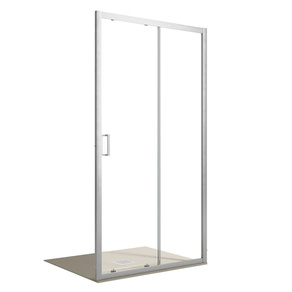 acquista Porta Parete Doccia 1 anta Scorrevole in Cristallo Trasparente 6mm H195 Bonussi Mattia Varie Misure