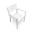 Sedia da Giardino in Alluminio e Textilene Taddei Matar Bianca