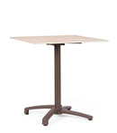 Tavolo da Bar da Giardino 70x70x74h cm in Alluminio e Pietra Sinterizzata Claret Chocos  