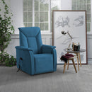 Poltrona Alzapersona Elettrica 2 Motori 82x108x84 cm Baila in Microfibra Dispositivo Medico 1 Celeste