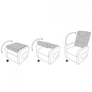 Poltrona Relax Reclinabile Manuale 62x71x100 cm in Tessuto Beige