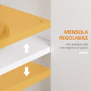 Credenza 3 Cassetti e 3 Ante 101x39x82 cm in MDF e Truciolato Bianco