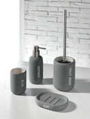 Set 4 Accessori da Bagno in Ceramica TFT Accessories Grigio