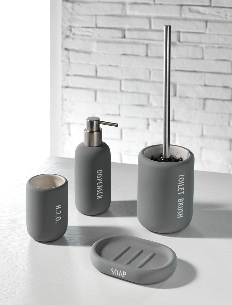 Set 4 Accessori da Bagno in Ceramica TFT Accessories Grigio