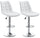 Set 2 Sgabelli 51x60x95/115 cm in Similpelle Bianco