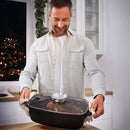 Rostiera Royalty Line Teglia Forno da Arrosto Rettangolare 32 cm Pirofila con Coperchio Vetro Nero      