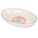 Piatto Fondo Ovale 36x26x7,5 cm  in Ceramica VdE Tivoli 1996 Occhio Marino