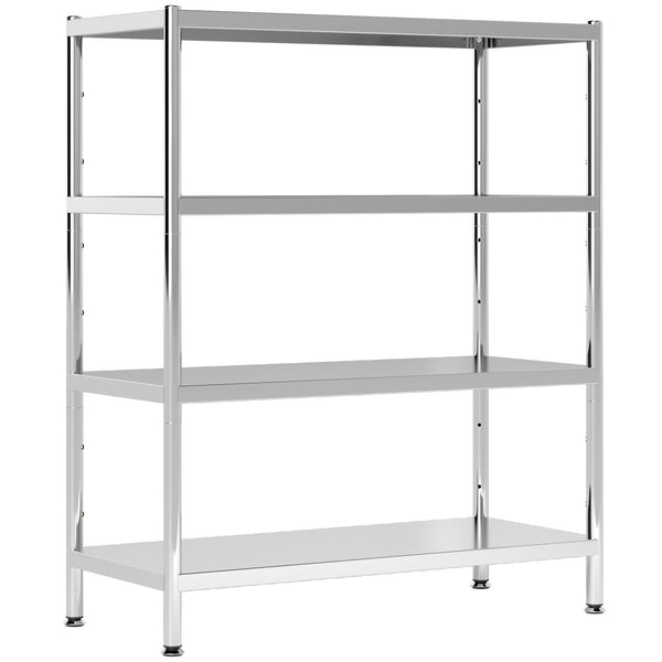 acquista Scaffale da Cucina a 4 Livelli Regolabili 91x40x108 cm in Acciaio Inox Argento