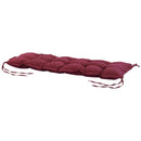 Cuscino per Panchina da Giardino 100x40 cm in Poliestere Rosso