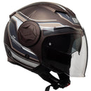 Casco Jet per Scooter Visiera Lunga CGM Chicago 129G Marrone Opaco XS - (53-54 cm)