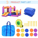 Castello Giostra Gonfiabile 300x280x170 cm con Scivolo e Piscina Multicolor