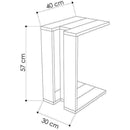 Tavolino da Caffè per Soggiorno 57x40x30 cm Laterale Divano in Legno MDF Tortora      