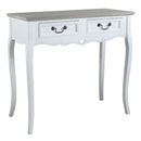 Tavolo Cuore 87x38x80 h cm in Legno di paulownia Bianco