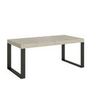 Tavolo Allungabile 120-224x90x77 cm Tecno Premium Cashmere Telaio Antracite 