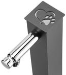 Fontana a Colonna Rubinetto Temporizzato con Base e Vaschetta Abbeveratoio Belfer 42/REX-P Antracite