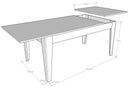 Tavolo Allungabile 160-220x90x77 cm Cico Mix Bianco Spatolato