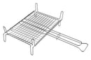 Griglia Doppia per Barbecue 40x45 cm con Piedini in Filo di Ferro Cromato Made in Italy  