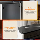 Camino a Bioetanolo da Terra 1.2L 50x27x82 cm con Mensola Superiore in Acciaio Bianco e Nero  