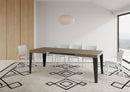 Tavolo Allungabile 120/380x90 cm Flame Tortora Gambe Antracite      