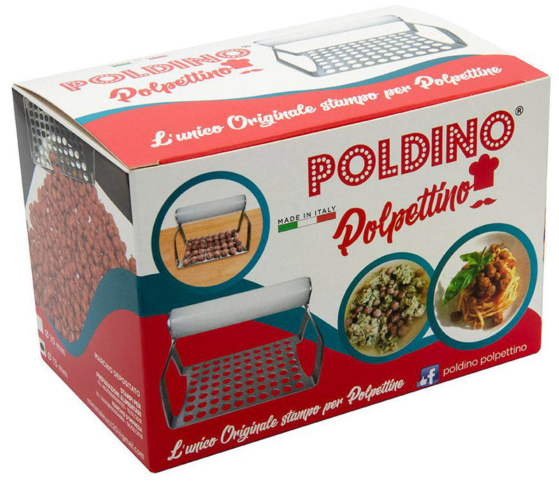 Poldino Polpettino Stampo per Polpettine di Carne 30 Fori Ø1,6 cm in Acciaio Lisa Luxury