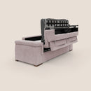 Divano Letto 3 Posti 200x100x95 cm in Tessuto Rosa