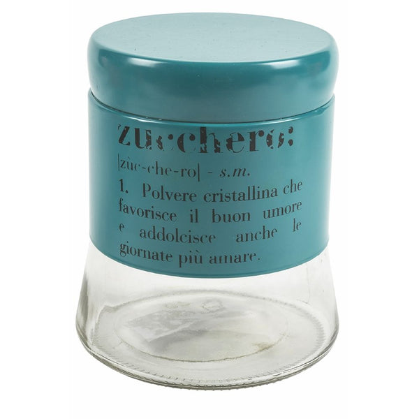 Barattolo Zucchero 700 ml in Vetro e Metallo VdE Tivoli 1996 Azzurro acquista