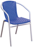 Sedia da Giardino in Ferro e Plastica Vorghini Blu