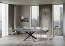 Tavolo Allungabile 200-304x90x77 cm Volantis Premium Cemento Telaio Antracite 