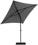 Ombrellone da Giardino 2x2 m Palo Ø38 mm in Alluminio Effetto Legno Tessuto Olefin Trend Wood Grigio