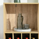 Credenza con Portabottiglie 76x35x97 cm in Legno Rovere