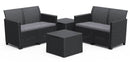 Set da Giardino 2 Divani e 2 Tavolini in Resina Keter Claire Double Sofa  Antracite
