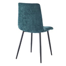 Set 4 sedie da Salotto 42x44x89 cm in tessuto Chris Verde