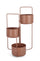 Porta Vasi 3 Ripiani 45x21x68 cm in Acciaio Keyra Marrone