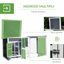 Pollaio per Galline da Esterno Tetto Impermeabile Corsa Zona Nidificazione Legno 160x75x80 cm 