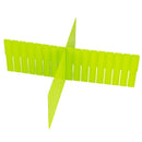 Set 2 Divisori Organizer 130x435mm Componibili per Cassetti in Plastica Verde