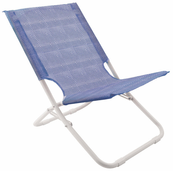 Set 3 Sedie Mare Spiaggine Pieghevoli in Acciaio Soriani Text Blu Melange acquista