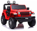 Macchina Elettrica per Bambini 12V Mp4 2 Posti con Licenza Jeep Wrangler Rubicon Rossa